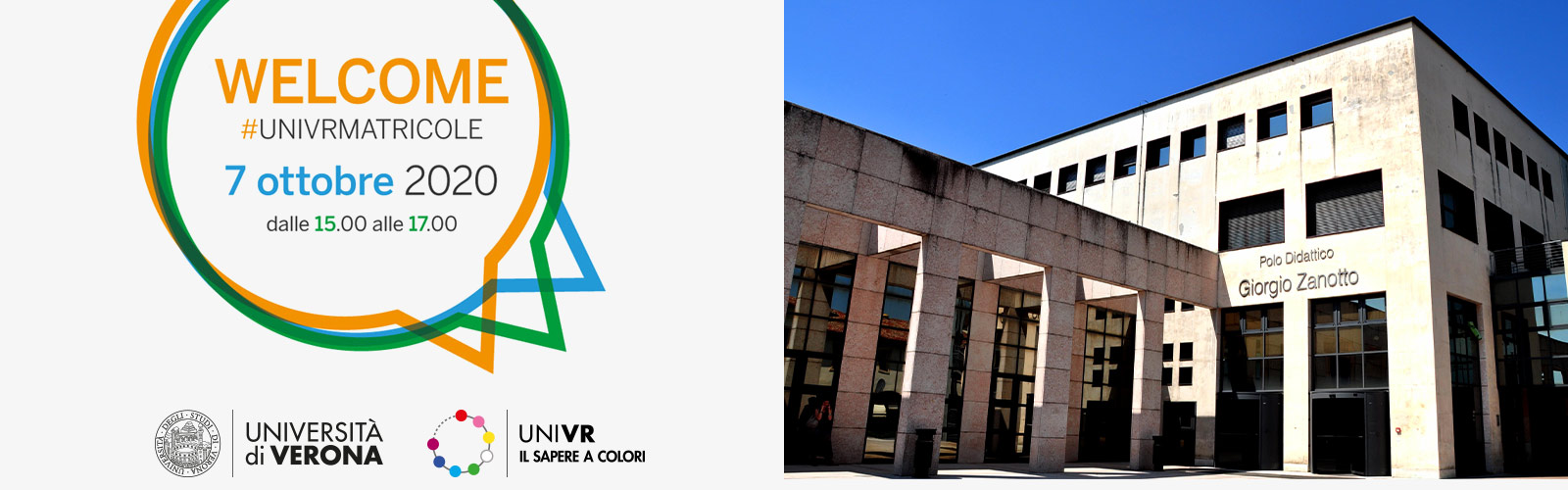 Welcome #univrmatricole 2020