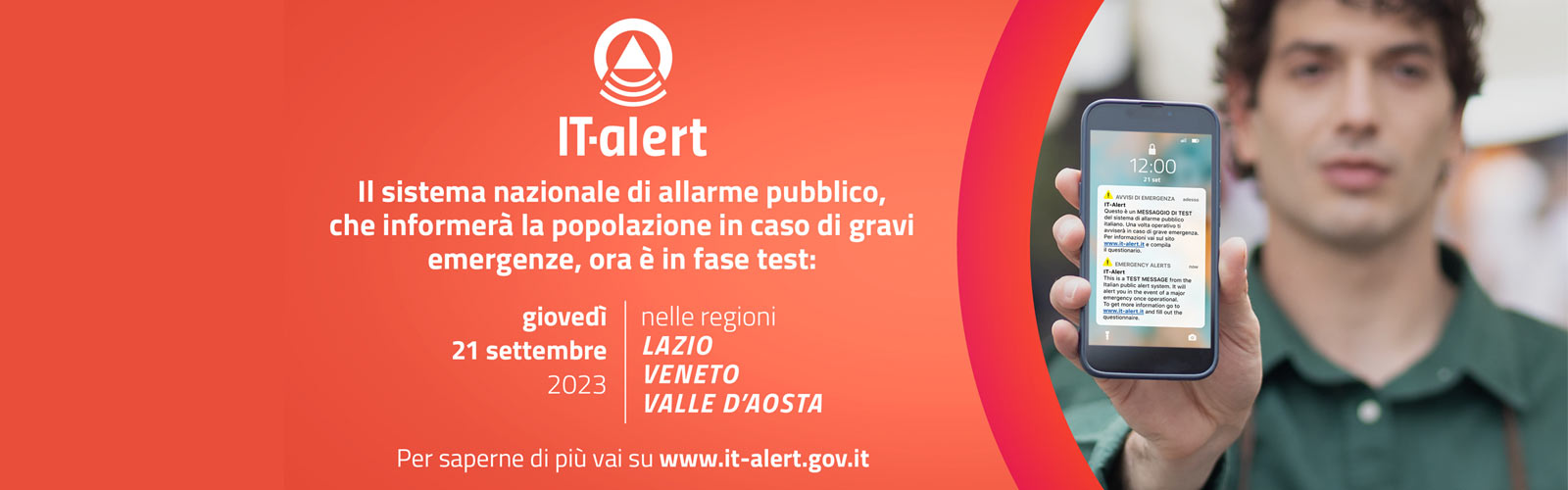 Test del sistema IT-Alert in Veneto