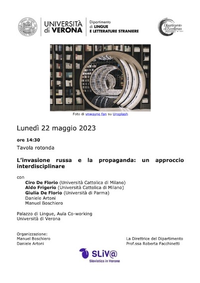 Tavola rotonda - L’invasione russa e la propaganda: un approccio interdisciplinare